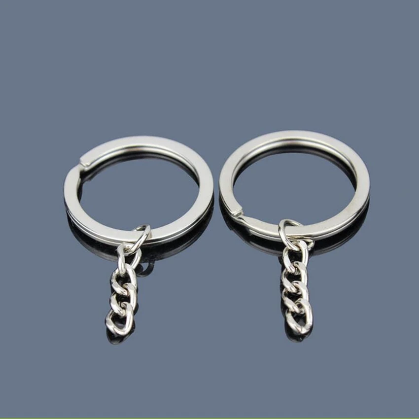 Popular Hot Selling 10pcs/lot 28MM Key Ring Key Chain Rhodium Plated
