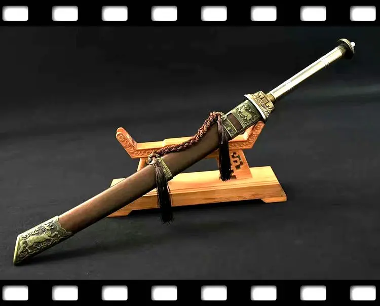 Strong Steel Handle Handmade Chinese Han Tang Kungfu Broadsword Sword