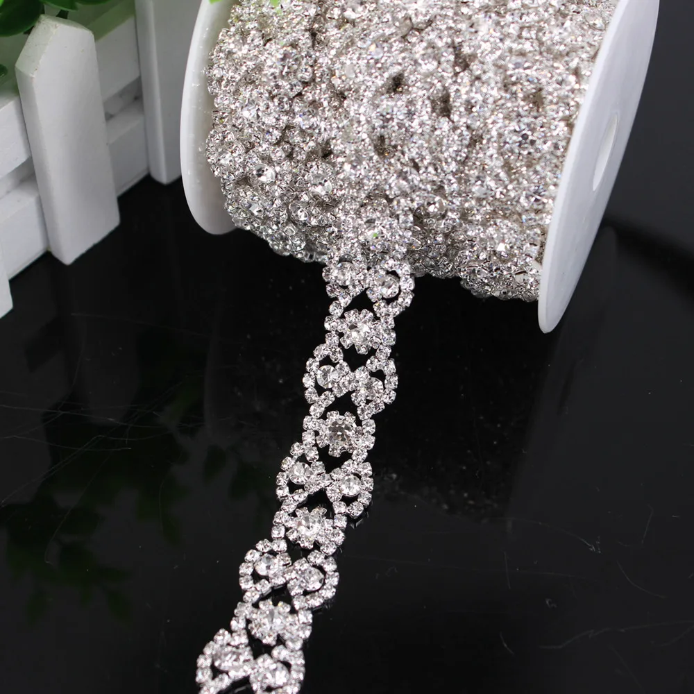 Bridal Dress Decoration Cup Chain Trimming Applique For Wedding Dresses Garment