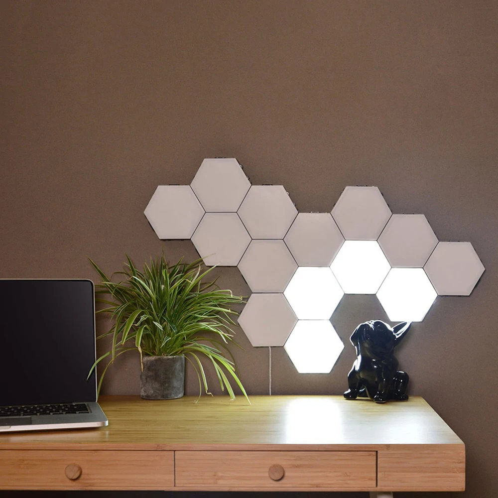 Quantum Light Led Mosaic Hex Light Modular Touch Sensor Light Night Light Magnetic Hexagon Creative Wall Lamp House of Novelty