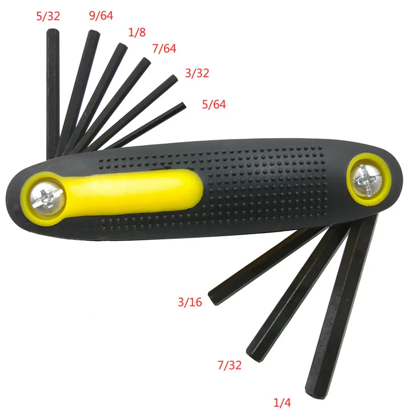 Allen Key Wrench Inch Tool 1/4" 7/32" 3/16" 5/32" 9/64" 1/8" 7/64" 3/32