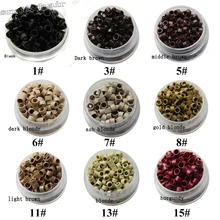 free shipping 4 5 3 0mm Aluminium Tubes Micro Rings Links Beads with screw For font