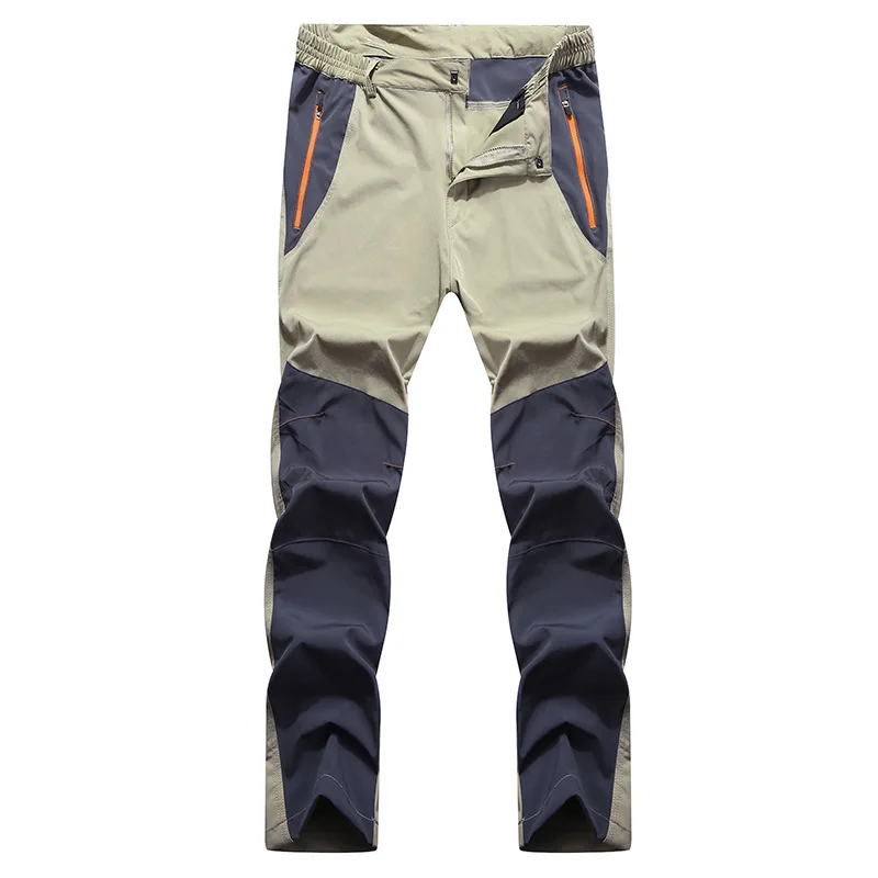 

HOT2018 Outdoor thin patchwork quick-drying wear-resistant nylon waterproof breathable moisture absorption elastic Hiking pants