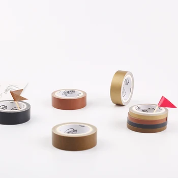 

5mm/15mm Base Color Masking Tape Set Paper Tape Base Pure-color Diary Bookkeeping Decorative Partition Line Washi Tape