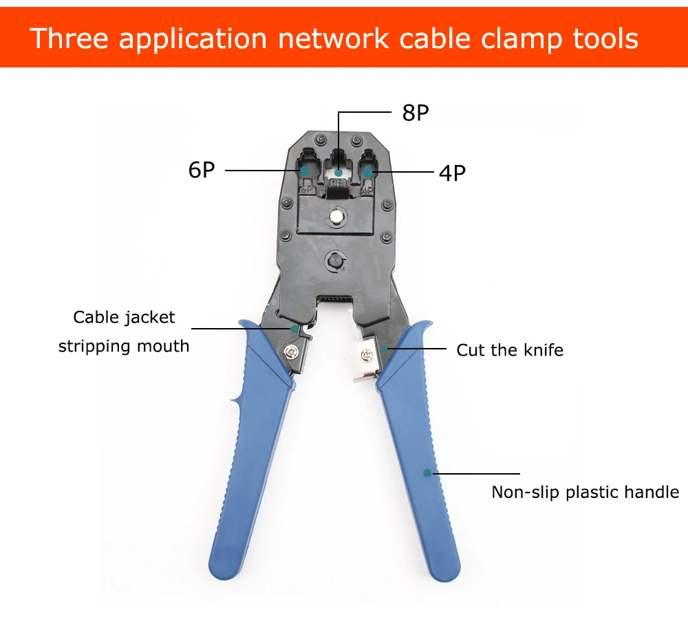 Многофункциональный сетевой кабель Ethernet Тестер Комплект RJ45 обжимной инструмент Пробивной RJ11 провод линия 8P8C RJ45 набор инструментов