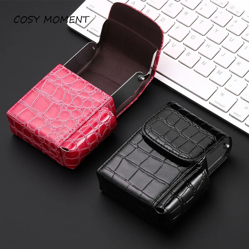 

COSY MOMENT PU Leather Cigarette Case Tobacco Smoke Holder Business Card Storage Box Container Wallet etui cigarettes boiteYJ127