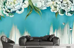 Фото 3D обои пользовательские Nordic рисованной обои для стен 3 d гостиной акварель романтический цветочный фоне стены