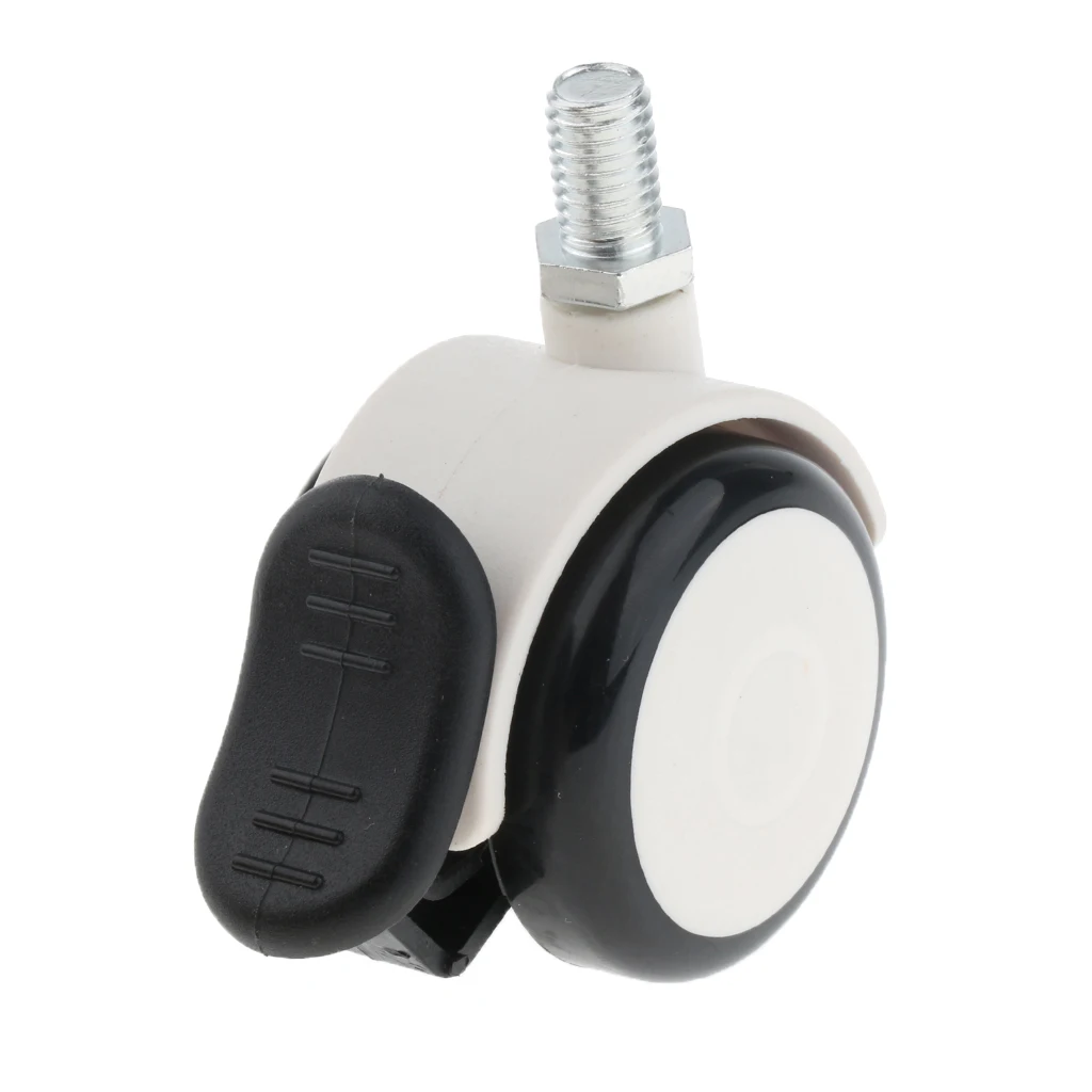 

Elderly Mobility Aid Transport Toilet Shower Commode Wheelchair Swivel Caster 2 inch