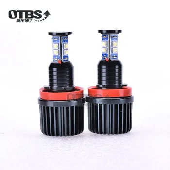

OTBS 2 Pcs 40W H8 LED Angel Eye Halo Ring Light Bulb Xenon White 6000K Headlight For BMW E82 E90 E92 E60 E61 E63 E89 X6