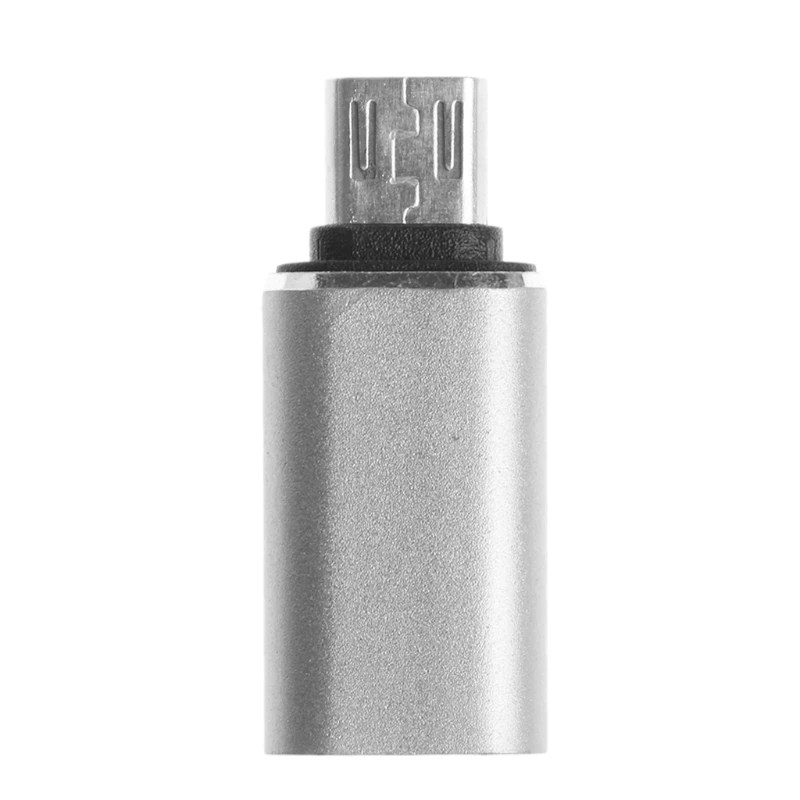 USB 3,1 type C мама к Micro USB 2,0 type B разъем адаптер конвертер - Цвет: Серебристый