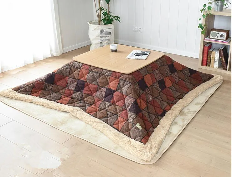 2pcs/set Kotatsu Futon&Carpet Square 185x185cm Patchwork Style Cotton