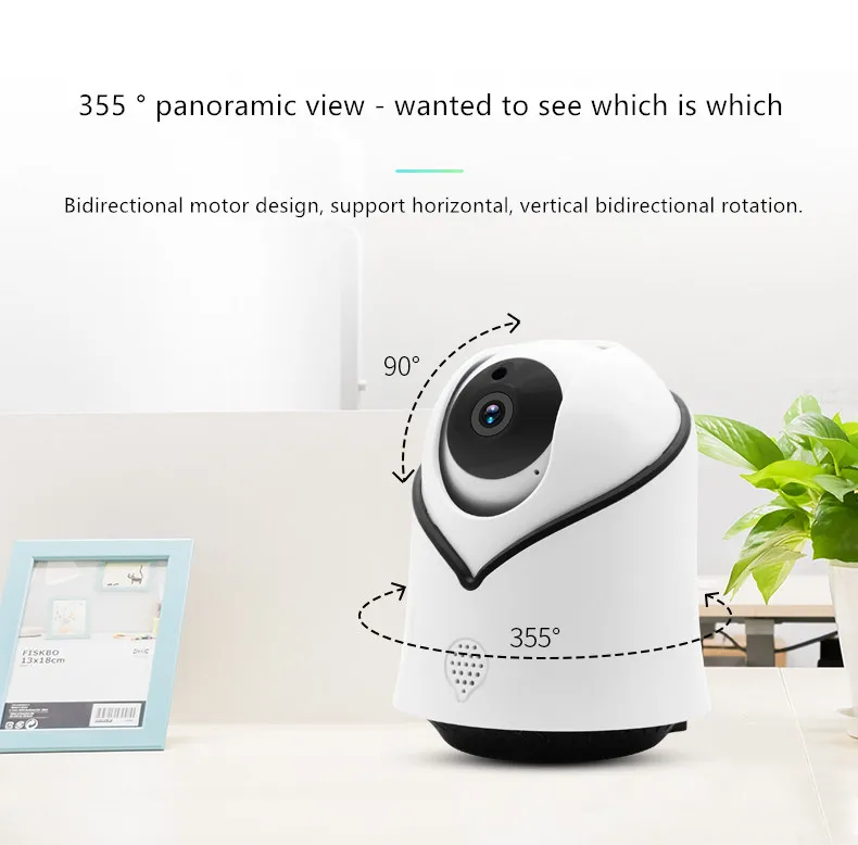 

WiFi Camera indoor 720P IP Security Camera Wireless Surveillance Camera with Night Vision up to Motion Detection Alarm/
