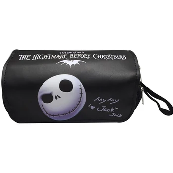 

Cartoon Nightmare before Christmas Pencil Bags Leather Pencase Pen Holder Purse Gifts Young Anime Stationery Bag Purse Wallets