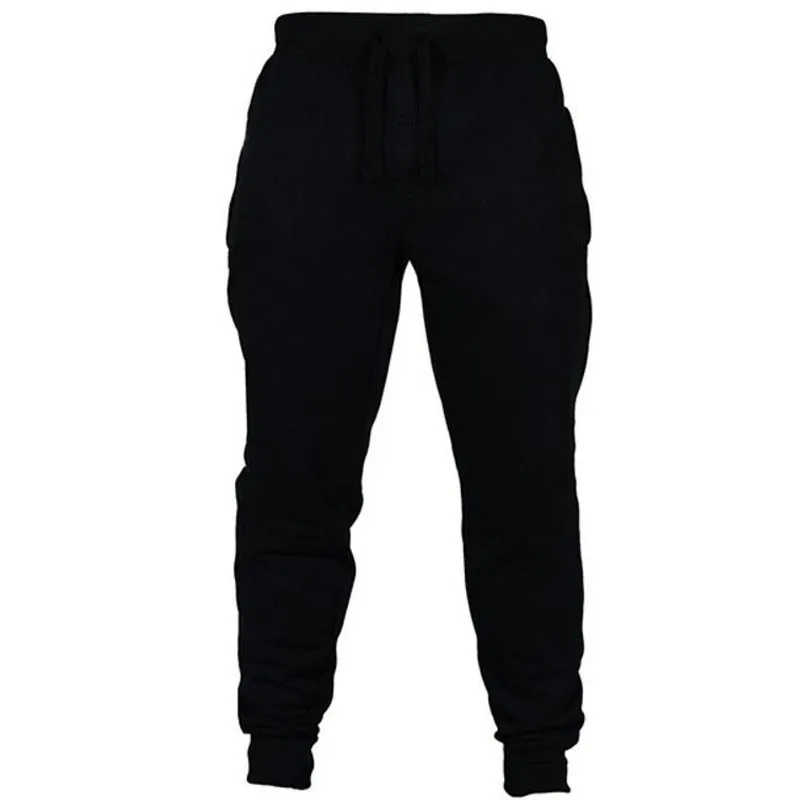 

New men's jogging pants simple wild solid color comfortable casual pants sweatpants black casual stretch cotton fitness pants