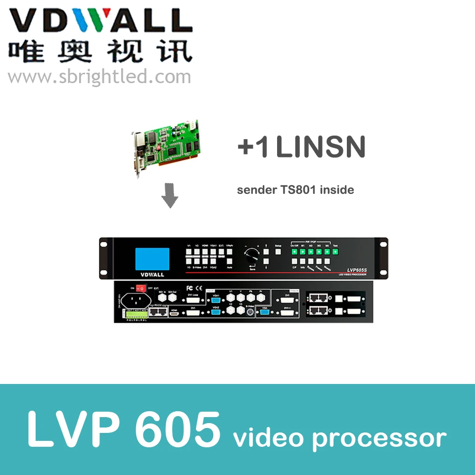 

freeship vdwall lvp605 and 1 pc linsn ts802 video processor scaler PRICE led video wall controller transmitting card led