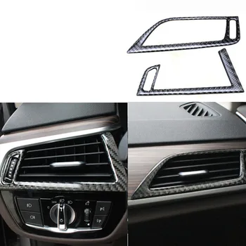 

lsrtw2017 carbon fiber car dashboard left right vent trims for bmw 5 series g30 g31 525 520 530 528 540 535 2018 2019