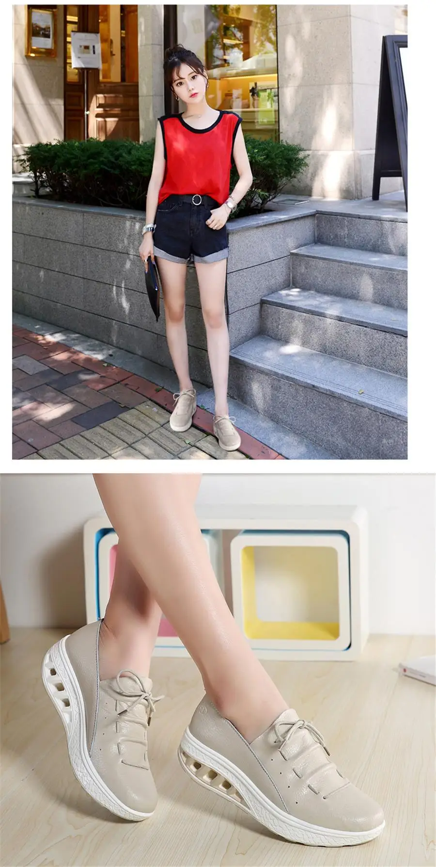 STQ/ г.; осенние женские кроссовки на платформе; обувь из натуральной кожи на шнуровке; обувь на платформе; женская обувь на плоской подошве; женская обувь на толстой подошве; 7688