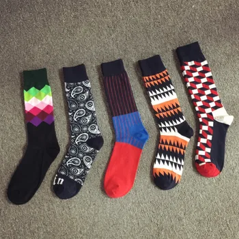 

men's socks Chao socks style socks sub gradient color pure cotton men in tube trade socks A1