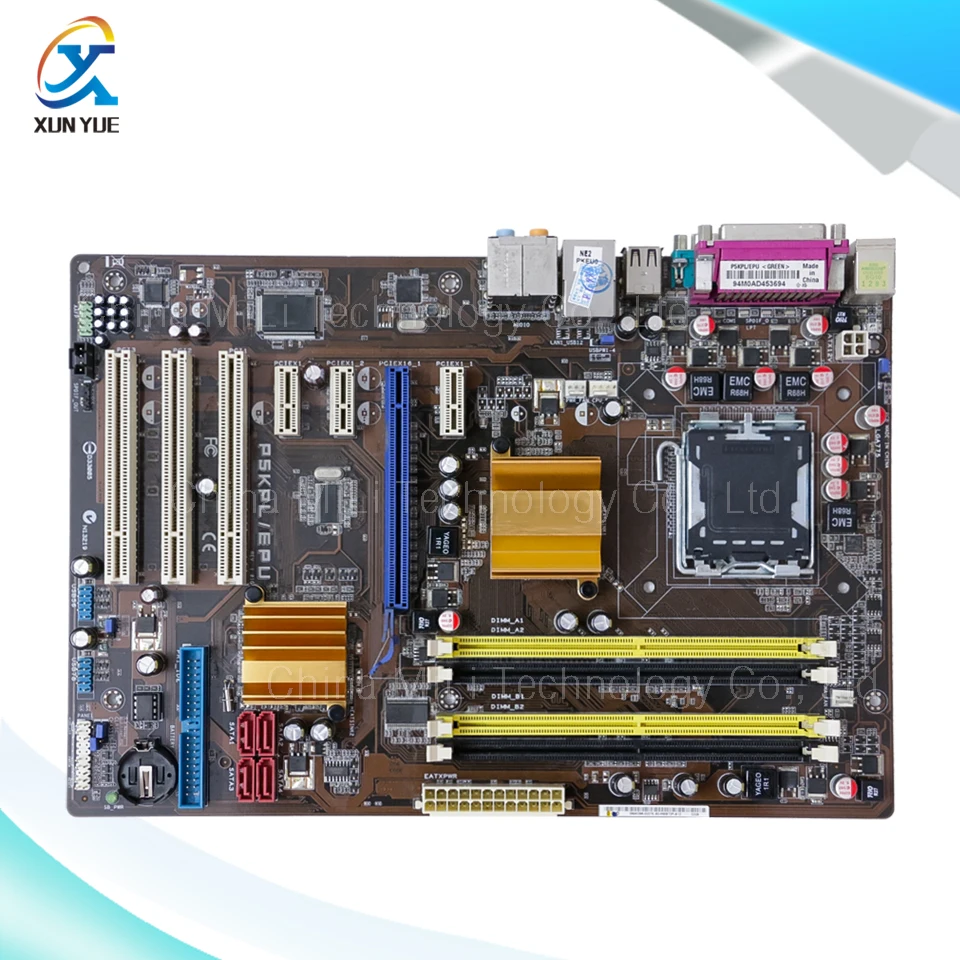 P5KPL/EPU Original Used Desktop Motherboard P5KPL Intel G31 Socket LGA 775 DDR2 ATX On Sale intel g31 micro atx lga 775 ddr2 computer motherboard blue silver