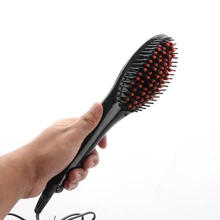 Hair Straightener Brush Fast Straightening Electric Electric Comb Flat Iron LCD Display Digital Heating Hair Styling