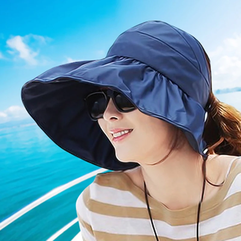 Hat female summer folding big sun hat summer hat anti uv