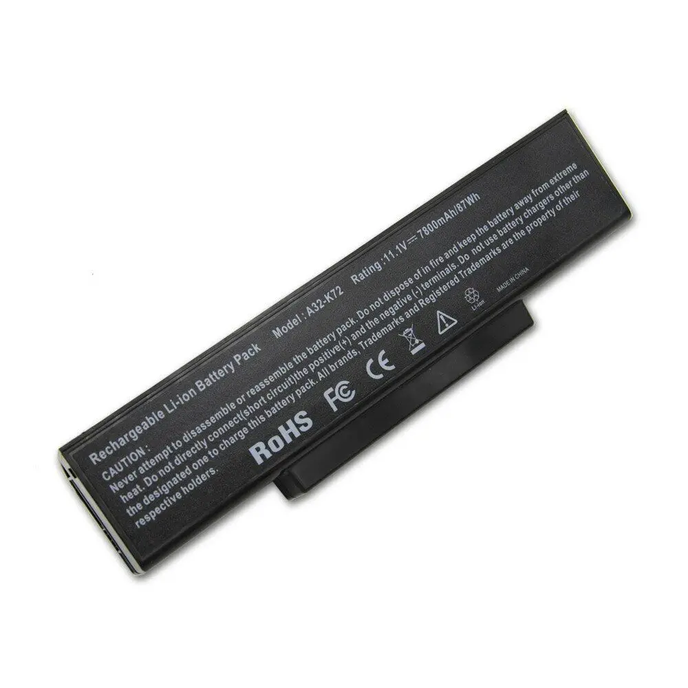 laptop battery for Asus A32-K72 A32-N71 K72DR K72 K72D K72F K72JR K73 battery for laptop K73SV K73S K73E N73SV X77V