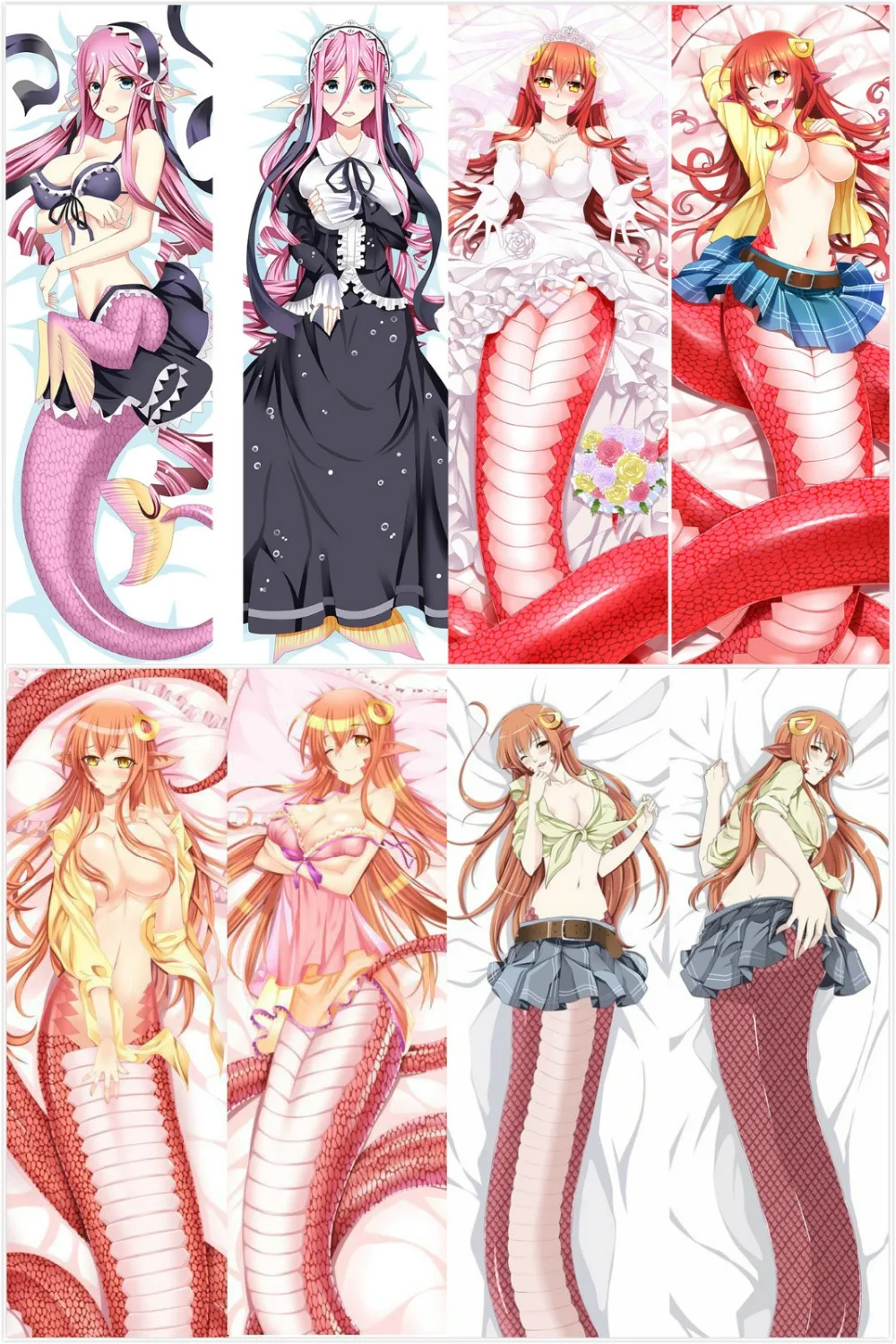 Monster Musume no Iru Nichijou Mero & Miia Dakimakura Case