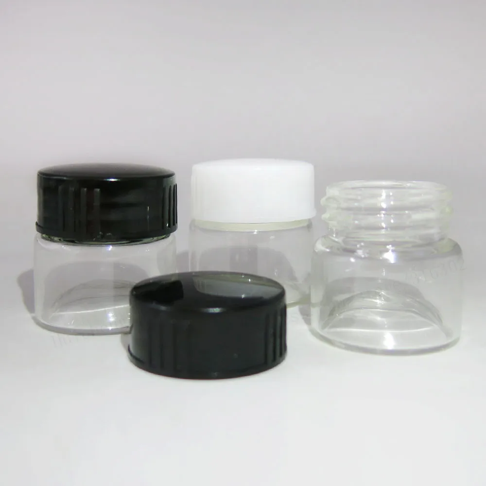 50 x 5g Small Travel glass cream jar with plastic lids 5cc mini glass cosmetic packaging
