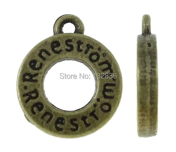 Free shipping!!!Zinc Alloy Message Pendants Newest Design Donut antique bronze color plated with letter pattern nickel | Украшения и