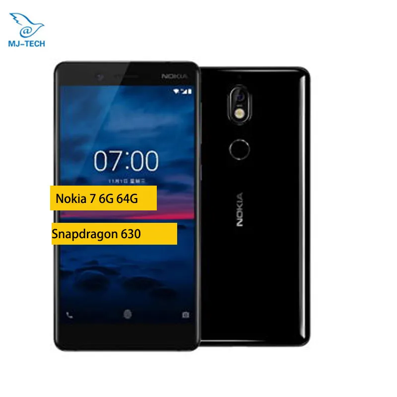 

Nokia 7 6G 64G 5.2" IPS 16:9 ratio Screen Snapdragon 630 Octa-core 2.2 GHz dual 16mp Android 7.1 NFC Phone