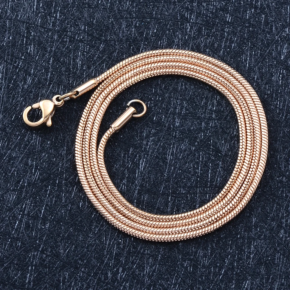 LKJ001 ожерелье из нержавеющей стали 1" 18" 2" 22" 2" 26" 2" 30" Длина змеиная цепь для кулона/шарма/камня/буквы/медальона
