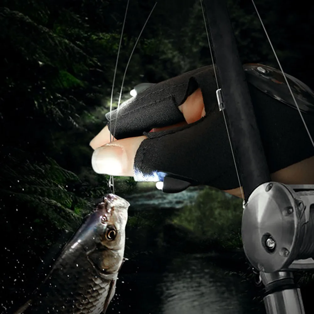 Открытый рыболовный Волшебный ремень перчатки без пальцев светодиодный фонарь крышка кемпинг походные лампы Многофункциональный фонарь перчатки