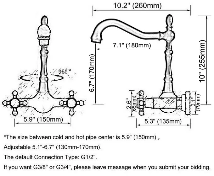 Black Oil Rubbed Antique Brass Double Cross Handles Swivel Spout Kitchen Bathroom Tub Sink  Faucet Mixer Water Taps anf465