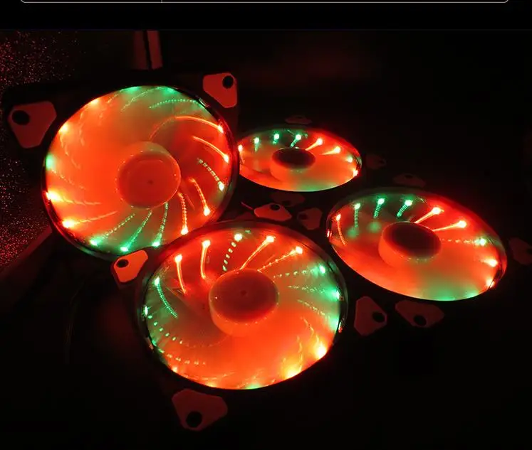 RGB Вентилятор 120 мм набор настраиваемый 15 Светодиодный ПК контроллер кулер 12 см