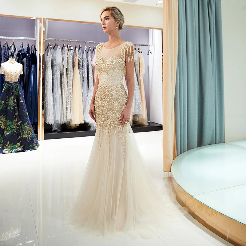 SHAMAI Elegant Evening Dress Women Long Floor Length Mermaid Evening Dresses 2018 New Backless Lace Up Wedding Party Gown SHAMAI Elegant Evening Dress Women Long Floor Length Mermaid Evening Dresses 2018 New Backless Lace Up Wedding Party Gown