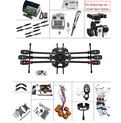 JMT DIY 2.4G 10CH PX4 GPS 5.8G FPV 680PRO RC Hexacopter Unassembled Full Kit ARF No Battery RC Drone MINI3D Pro Gimbal F07807-H JMT DIY 2.4G 10CH PX4 GPS 5.8G FPV 680PRO RC Hexacopter Unassembled Full Kit ARF No Battery RC Drone MINI3D Pro Gimbal F07807-H