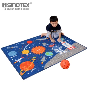 

1PCS 39*54'' Children Solar System Carpet Soft Thicken Outer Space Stars Area Rug for Kids Study Room Bedroom Non-Slip Floor Mat