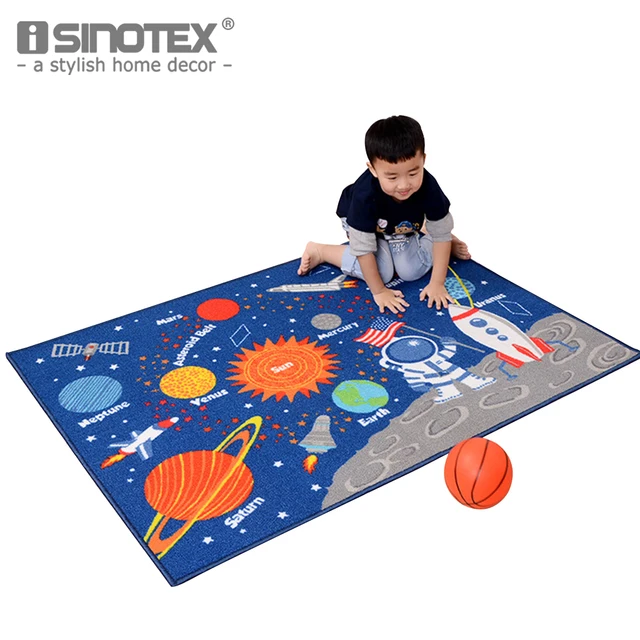 1PCS 39*54'' Children Solar System Carpet Soft Thicken Outer Space