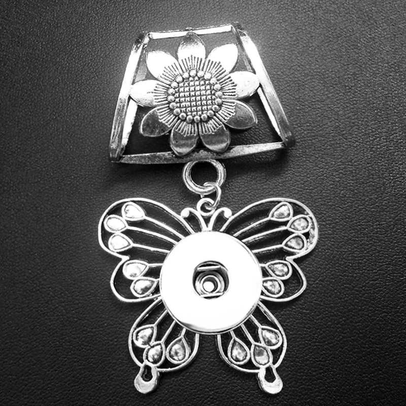 

Butterfly OWL flower Vintage Women Scarf buckle 18mm Snap Button Jewelry Wj328