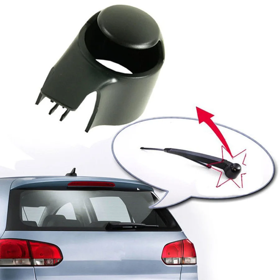 New Black Rear Wiper Washer Arm Blade Cover Cap For VW MK5 Golf Polo Passat Tiguan Touran Caddy Replacement Accessory New Black Rear Wiper Washer Arm Blade Cover Cap For VW MK5 Golf Polo Passat Tiguan Touran Caddy Replacement Accessory