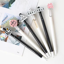 Творческий нейтральная ручка 0,5 мм черные чернила цвет фотоальбом гелевая ручка милый унисекс ручка подарок для детей канцелярские офиса обучения