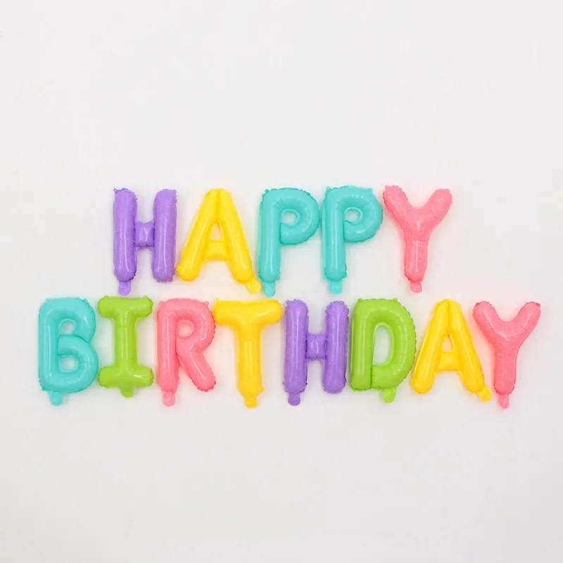 16 дюймов красивый градиентный набор с надписью «HAPPY BIRTHDAY» Радужный карамельный цвет воздушный шар набор для детей день рождения мультфильм шляпа