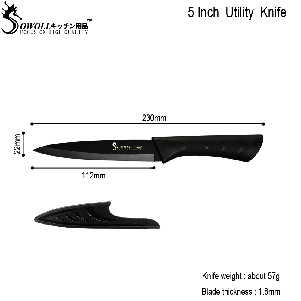 SOWOLL Нержавеющая сталь Ножи Кухня нож ножевые изделия утилита Santoku нарезки хлеба