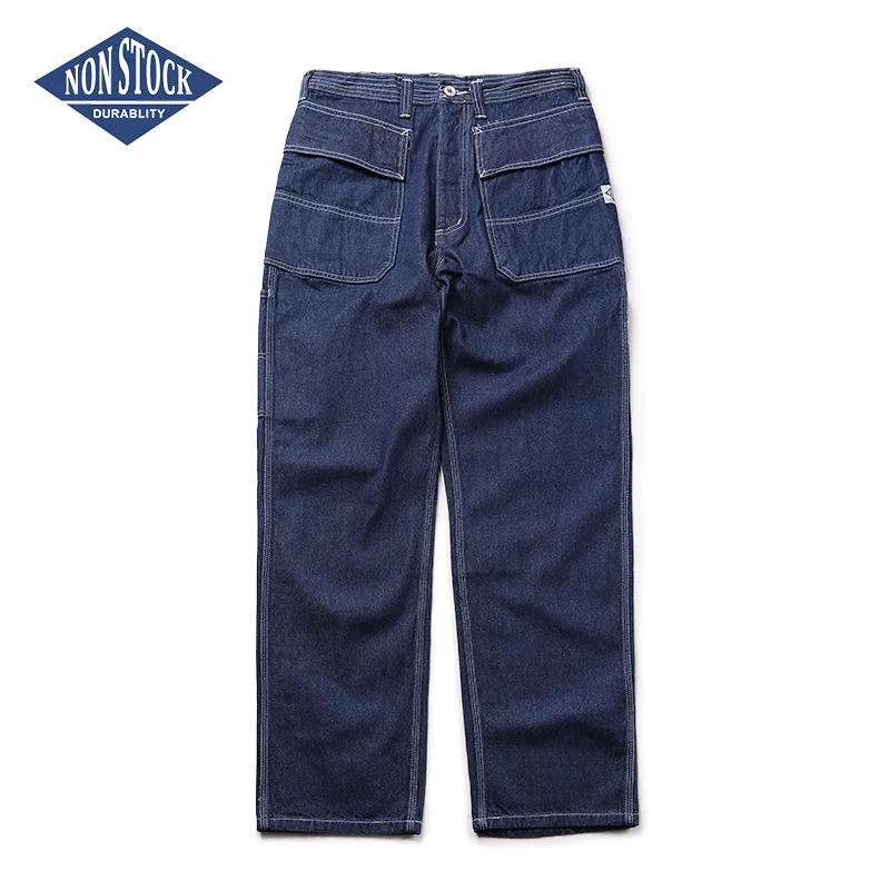 

non stock baggy denim trousers mans casual vintage pants