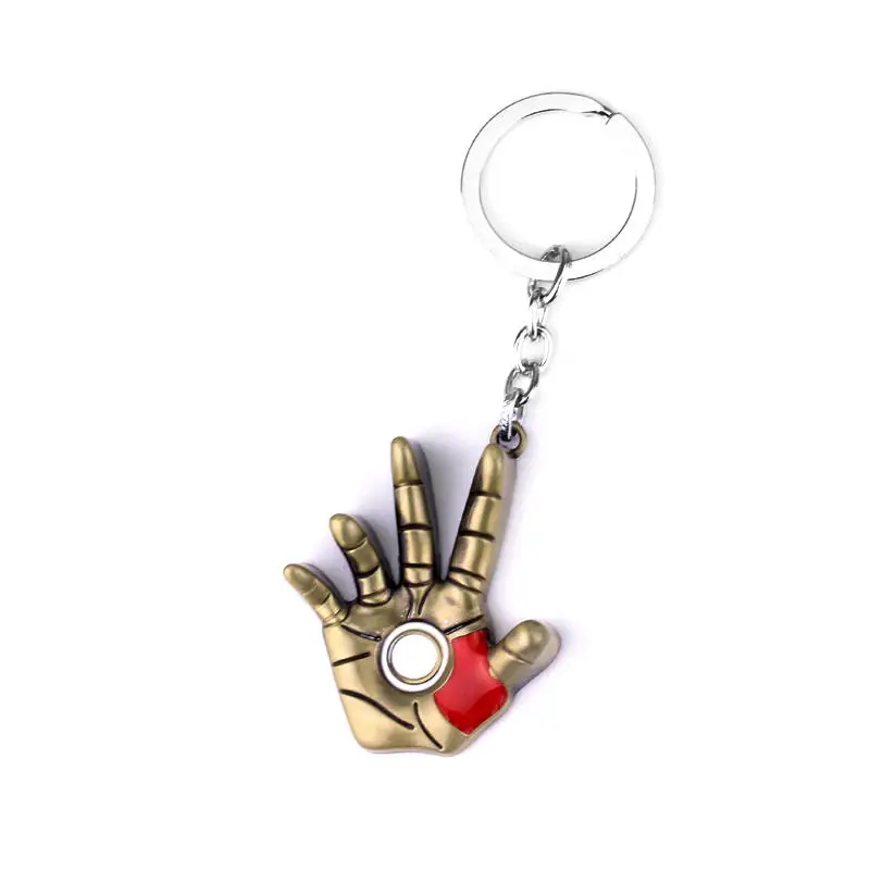 Marvel Avengers Super Hero Iron Man Keychain Superhero Hand Metal