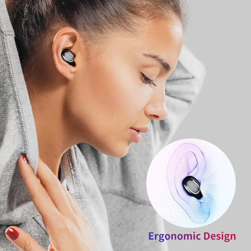ANMONE Bluetooth 5 0 Earphone Q32 TWS Wireless Earphones Stereo Sound Gaming Earbuds with Power Bank Earpiece For Phone