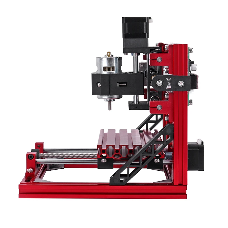 1610 станок с ЧПУ Мини DIY гравер GRBL контроль красного цвета древесины PCB фрезерный станок ЧПУ маршрутизатор с резак