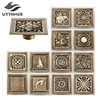 Uythner Shower Drains 12*12cm Square Bath Drains Strainer Hair Antique Brass Art Carved Bathroom Floor Drain Waste Grate Drain ► Photo 1/6