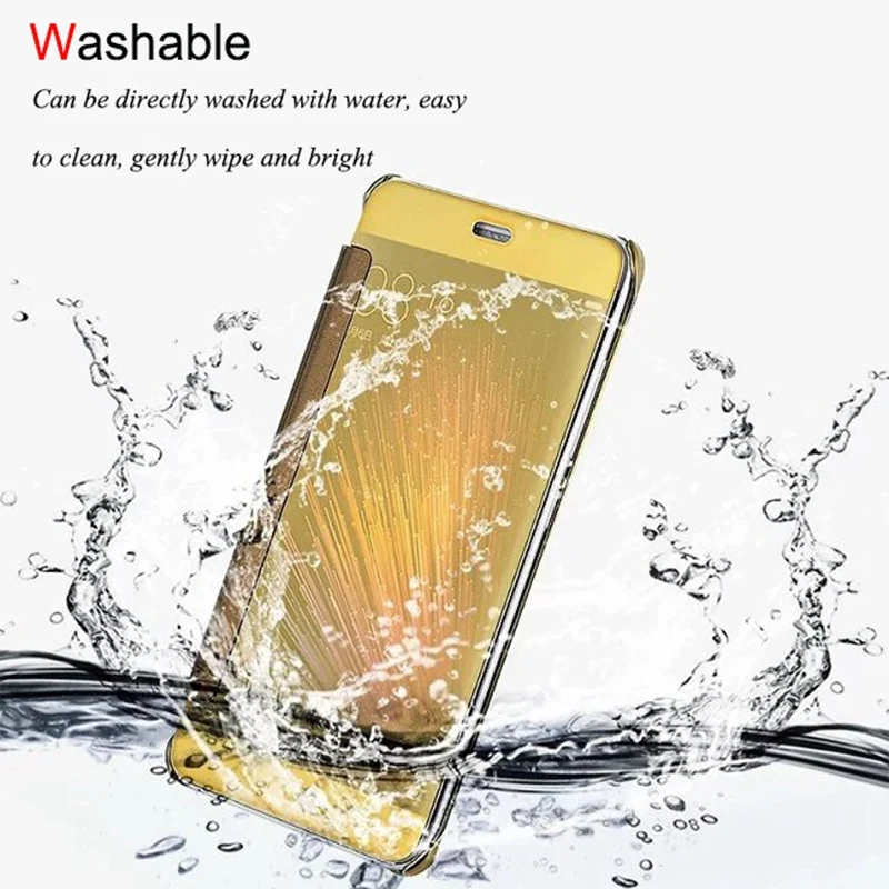 Translucent-for-Redmi-Note-4-Mirror-Case-Flip-Protection-For-Xiaomi-Redmi-Note-5A-Case-Gold (4)