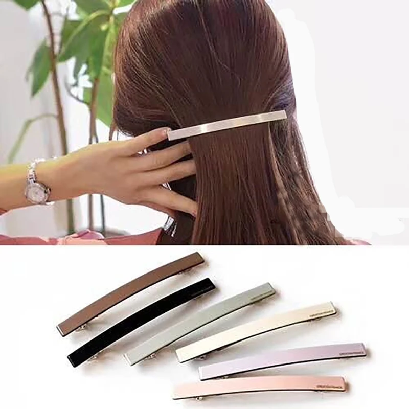

M MISM 1PC Women Metal Hairpins Headwear Long Barrettes Beautiful Vintage Clamp Salon Hair Accessories For Elegant Lady Hairgrip